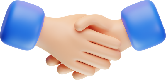 Handshake Gesture 3D Illustration